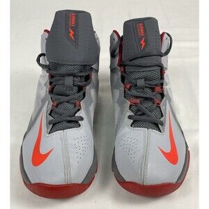 Nike Air Max Stutter Step II 2 Basketball Shoes Grey Orange Red 653754-006 Men's